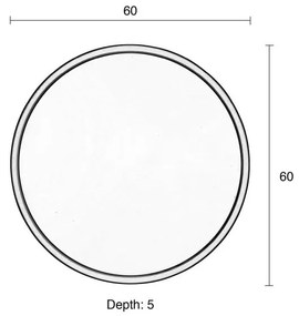 Bandit aranyszínű acél fali tükör, ø 60 cm - Zuiver