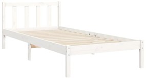 fehér tömör fenyőfa ágykeret matrac nélkül 90 x 190 cm