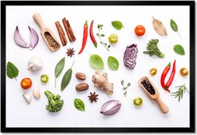 Poszter keretben 60x40 Friss gyógynövények menta ánizs