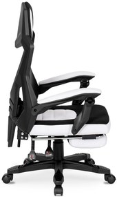 Gamer Forgószék Fekete/Fehér Színben. Teherbírás: 150 kg. BING