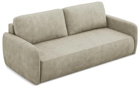 Bézs zsenília kinyitható-tárolóhelyes kanapé 218 cm Lilo – Makamii