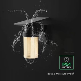 LED Sol fali lámpa LED/3,7V 2700/3200/5000K IP54 1800 mAh fekete/füstbézs + távirányító