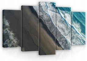 Vászonkép 100x60 Tenger óceán hullámok homok tengerpart természet absztrakt modern