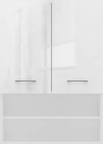 Pola mini DK felső fürdőszoba szekrény, fényes fehér