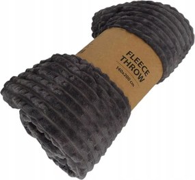 Polár Takaró Puha Ágytakaró Meleg Kanapé Fotel Ágy Szürke 140x200cm