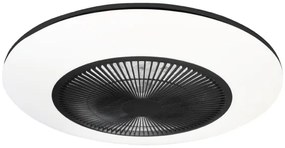 LED Dimmelhető mennyezeti lámpa ventilátorral ARIA LED/38W/230V fekete/fehér + távirányító
