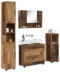 Fürdőszoba bútor szett 4 pcs Régi fa 30 x 35 x 192 cm Faanyag