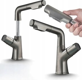 Álló Mosdó Csaptelep Fürdőszoba Kihúzható Forgó Konyhai Kifolyócső