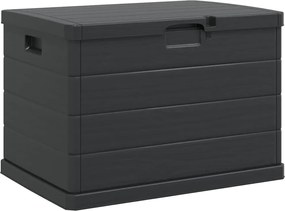 vidaXL Kerti Tároló Doboz Antracit 77,5 x 54,5 x 53 cm Műanyag
