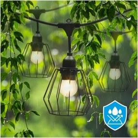 Kültéri dekorációs fényfüzér CRETE 20xE27/230V 25m IP44