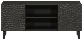 fekete tömör mangófa TV-szekrény 105 x 33 x 46 cm