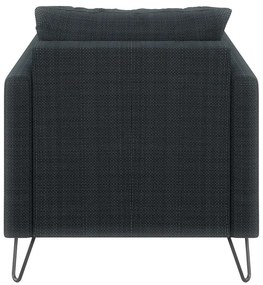 Sötétszürke zsenília fotel Freya – Ropez