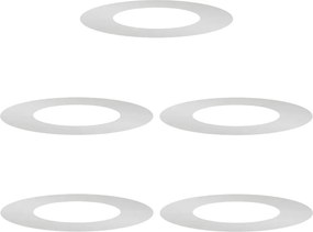 vidaXL Alkalmas lapos fa gyűrűkhez 5 pcs Ezüst Ø40 / 70 cm
