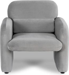 Pihenőfotel szürke színben, bársony kárpittal TOGO