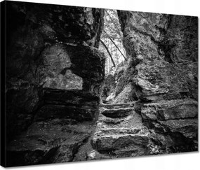 Vászonkép 40x30 Lépcsők Hegyek Sziklák