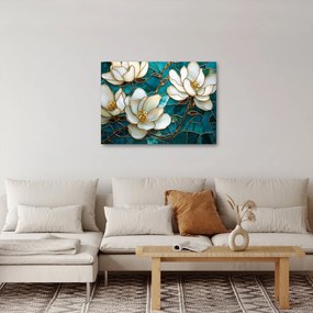 Kép - Ólomüveg magnóliával (70x50 cm)