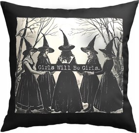 Halloween Mintás Párna Boszorkány Ősz