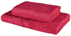 EMI bordó bambusz törölköző és fürdőlepedő szett 2db