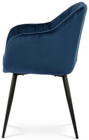 Kék Bársony Étkezőszék. PIKA BLUE4