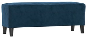 kék bársony pad 100 x 35 x 41 cm