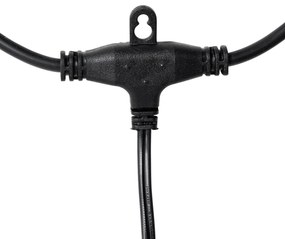 Kültéri lámpafüzér 10m LED-del, 10 lámpa, napelemes - Russell