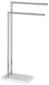 WENKO 20487100 - Törölközőállvány NOBLE 45,5x82 cm fényes króm/fehér