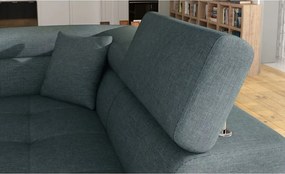 Kék kinyitható-tárolóhelyes sarokkanapé (jobb oldali-L alakú) Anton – ELTAP