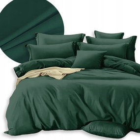 Ágyneműhuzat Garnitúra 200x220 2x Párnahuzat 70x80 Kétoldalas Sima Puha Zöld