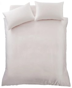 Rózsaszín kétszemélyes-hosszabbított szatén ágyneműhuzat 230x220 cm Silky Soft – Catherine Lansfield