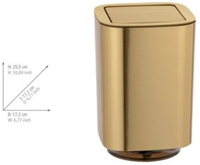 WENKO 24163100 - AURON szemetes 17x25,5 cm aranyszínű