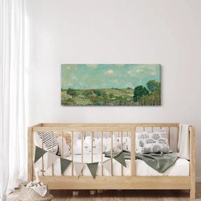 Kép - Alfred Sisley,  Meadow, reprodukciók (120x50 cm)