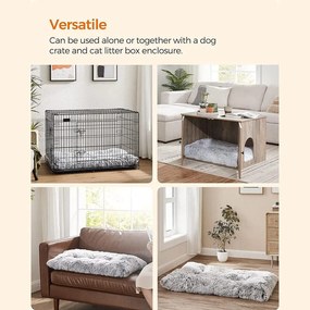 Kisállat fekhely, párnázott, mosható kutyafekhely, világosszürke | FEANDREA