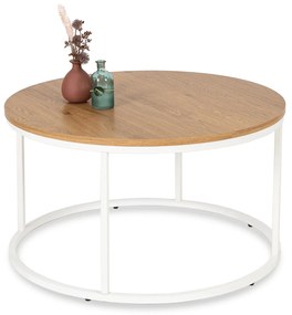 Dohányzóasztal Tölgy/Fehér Színben. ANN MAX