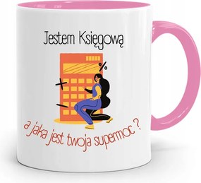 Rózsaszín Bögre Ajándék Könyvelőnek, fényképes nyomattal