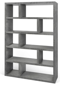 Szürke könyvespolc beton dekorral, magasság 173 cm Dublin - TemaHome
