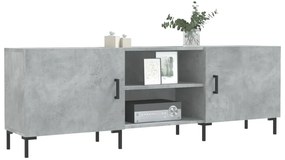 betonszürke szerelt fa TV-szekrény 150 x 30 x 50 cm