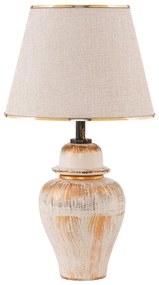 Asztali lámpa RAMZES 1xE27/40W/230V krémszínű/arany