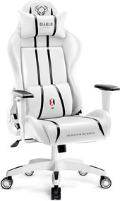 Gamer szék műbőr Small Size, fehér-fekete: Diablo X-One 2.0