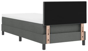 Boxspring Ágy Mattal Sötétszürke 80x200 cm Szövet