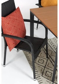 Paris fekete kerti szék mesterséges rattanból - Le Bonom