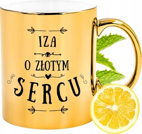 Prémium Arany Csillogó Bögre Iza Ajándék Nyomtatott Fotóval