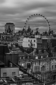 Poszter 30x45cm London városkép millenniumi körrel, Assaf Frank