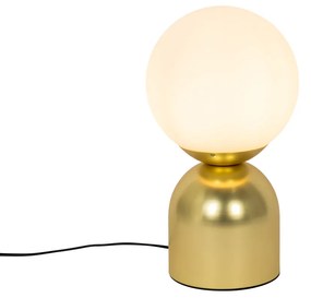 Szállodai elegáns asztali lámpa arany opálüveggel - Pallon Trend