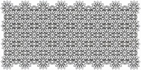 Jacquard mintás futófelület 25013 60x120cm egyenes k. fehér, vastag fonal