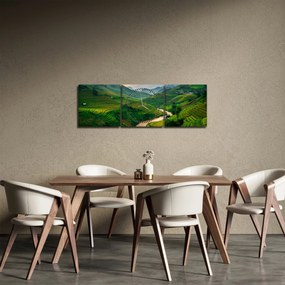 Kép - Rizsteraszok II. (órával) (90x30 cm)