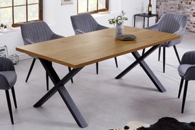 LAUREN modern tölgy dekor étkezőasztal - 160/180cm