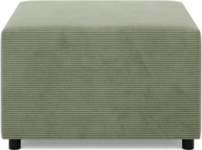 Zeus puff, kordbársony, 70x70, zöld