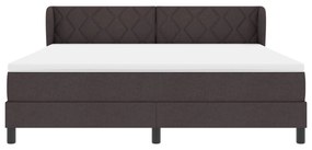 Boxspring Ágy Mattal Sötétbarna 180x200 cm Szövet