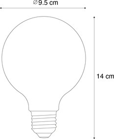 5 darabos intelligens E27 dimmelhető LED izzókészlet G95 átlátszó 7W 806 lm 2700-6500K Zigbee