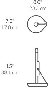 Simplehuman Papírtörlő tartó, 17 cm-estekercsekhez, csiszolt rozsdamentes acél